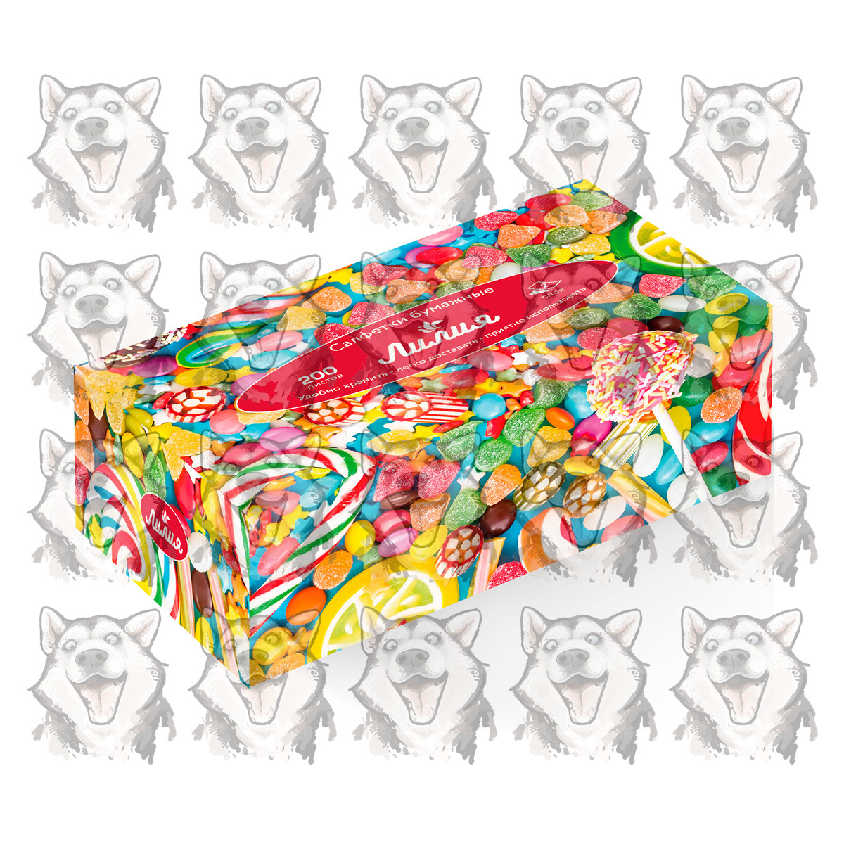 Салфетки бумажные Лилия non-stop 20х19 см 200 шт 2-х сл. Купить в ...