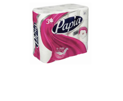 Туалетная бумага Papia 3-х слойная 32 рулона. Купить в интернет-магазине Бонжур