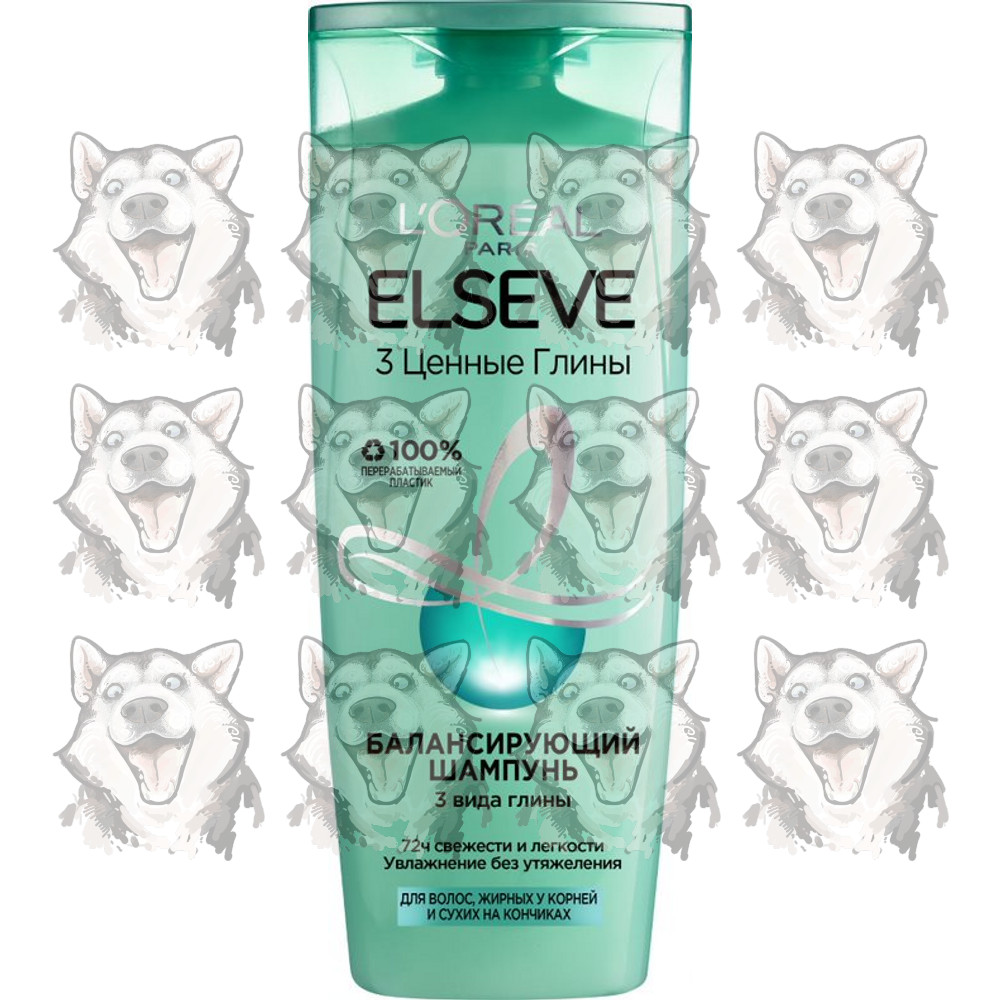 Шампунь для волос L`Oreal Paris Elseve 3 Ценные Глины балансирующий без ...