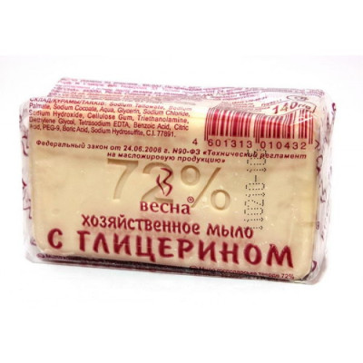 Мыло хозяйственное Глицерин 72% 140г. Купить в интернет-магазине Бонжур