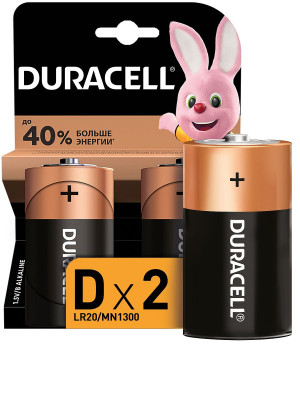 Батарейка Duracell Basic щелочная тип D напряжение: 1.5V 2 шт. Купить в ...