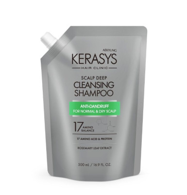 Шампунь для волос KeraSys Scalp Care Scalp Balancing лечение кожи головы освежающий запасной блок 500 мл. Купить в интернет-магазине Бонжур