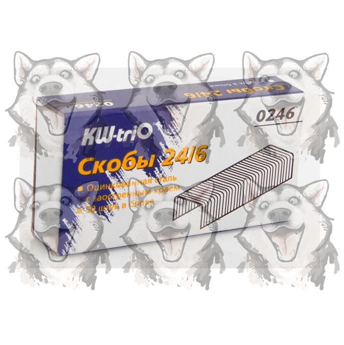 S 24/6 KW-trio Скобы 1000 шт. (0246) КТ (1/20/40. Купить в интернет ...