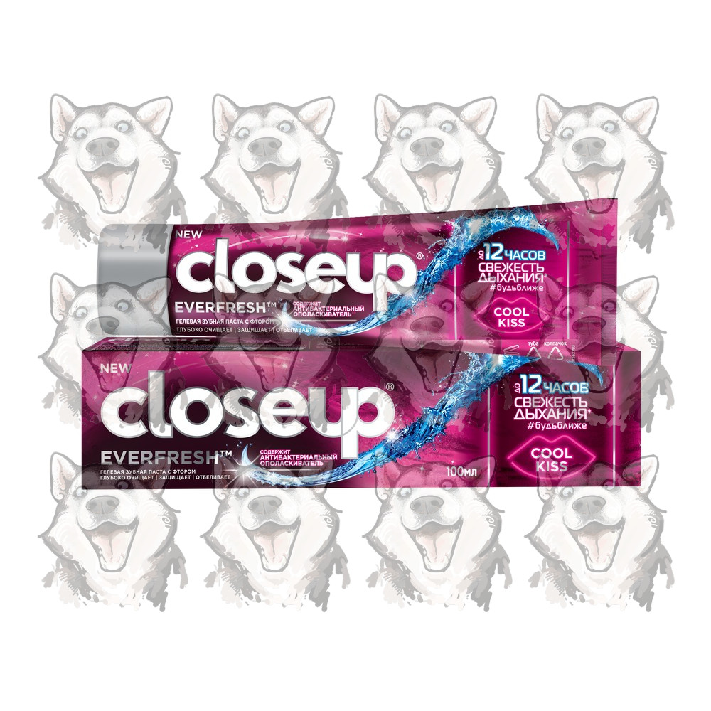 Зубная паста Close Up Everfresh, Cool Kiss с антибактериальным ...