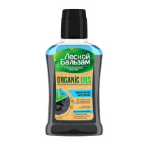 Ополаскиватель для полости рта Лесной бальзам Organic oils с органическими маслами углём и кальцием 250 мл