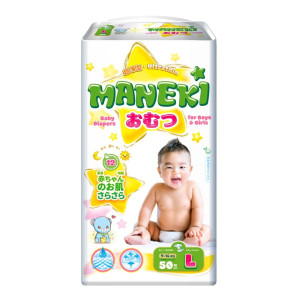 Подгузники Maneki ультратонкие L 9-14 кг 50 шт