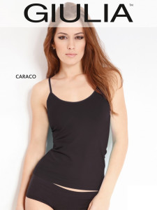 GIULIA CARACO Майка тонкие бретели L/XL nero