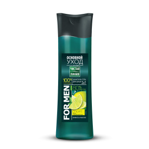 Гель для душа Чистая линия For Men Лимон 2 в 1 385 мл