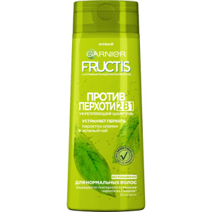 Шампунь для волос Garnier Fructis Против Перхоти 2в1 для всех типов волос с зеленым чаем и пироктон оламином 250 мл