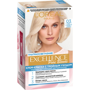 Краска для волос L`Oreal Paris Excellence оттенок 03, Суперосветляющий русый пепельный - 1