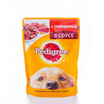 Корм для собак Pedigree говядина в соусе для взрослых собак 85 гр