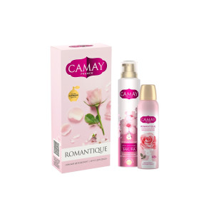 Подарочный набор Camay Romantique антиперспирант-дезодорант аэрозоль+мусс для душа 200+150 мл - 1