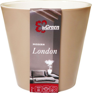 Горшок для цветов InGreen London молочный шоколад D 16 см 1.6 л