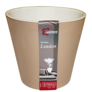 Горшок для цветов InGreen London молочный шоколад d=12.5см 1 л
