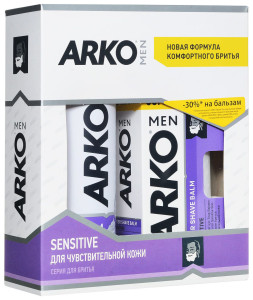 Подарочный набор Arko Sensitive Пена для бритья 200 мл и крем после бритья 50 мл