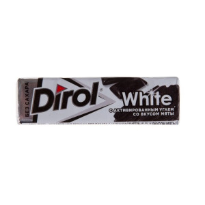DIROL WHITE жев резинка б/с мята и уголь 13.6 г