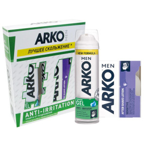 Подарочный набор Arko Anti-Irritation Гель для бритья 200 мл и крем после бритья 50 мл