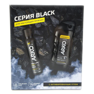 Подарочный набор Arko Black Гель для душа 260 мл и дезодорант 150 мл