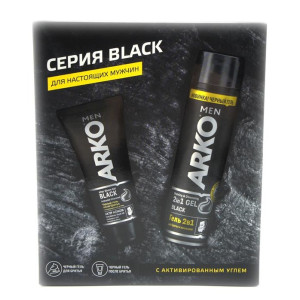 ПН ARKO Black Гель д/бритья 200мл+гель п/бритья 100мл
