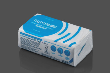 Полотенце бумажное Nuvola Professional 2-х слойные 200 шт