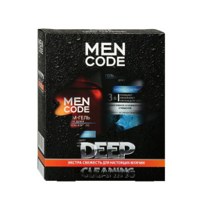 Подарочный набор MEN CODE Крем-гель для душа Deep Cleaning 300 мл и гель для умывания Hydro Energetic 150 мл