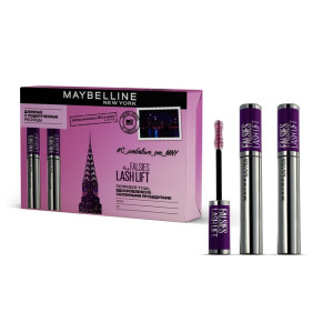 Подарочный набор Maybelline New York The Falsies Lash Lift тушь для объема и подкручивания черная 2x9 мл