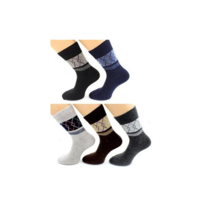 Носки Hobby Line мужские ангора декор Ромбы 39-43 см