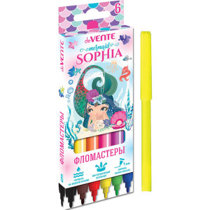 Фломастеры Mermaid Sophia 6 цв