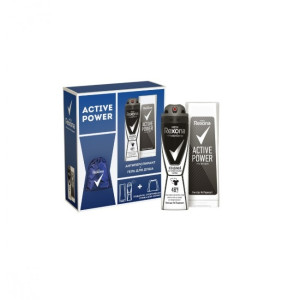 Подарочный набор Rexona Men Active Power Антиперспирант+гель для душа+спортивная сумка 150+180 мл