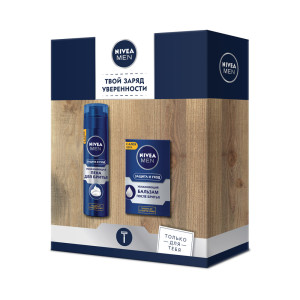 Подарочный набор Nivea Men Защита и уход Пена для бритья и Бальзам после бритья