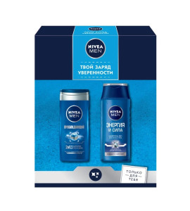 Подарочный набор Nivea Men шампунь для волос и тела + гель для душа 250 мл+ 250 мл
