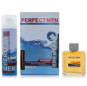 Набор муж.PERFECT MEN Turbo Energy д/сухой кожи (лосьон п/бритья 100мл+пена д/бритья 200мл)