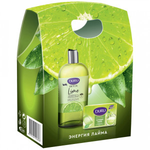 Подарочный набор Duru Гель для душа Лайм 500 мл и мыло для душа Fresh Sensations Лайм 150 гр
