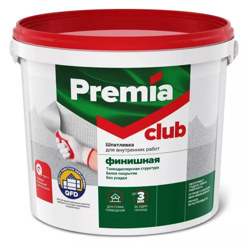 Шпатлевка Premia Club финишная для внутренних работ ведро 1.5 кг – 1