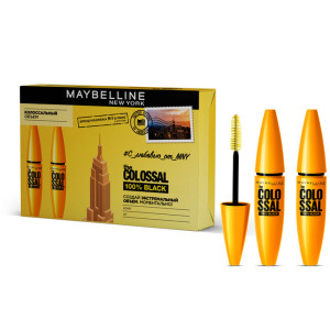 Подарочный набор Maybelline New York Volum' Express две черных туши Colossal