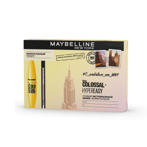 Подарочный набор Maybelline New York тушь для ресниц Colossal Volum' Express и жидкий лайнер для глаз Hyper Easy