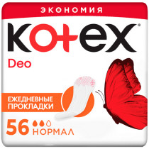 Прокладки ежедневные Kotex Deo  Normal 56 шт