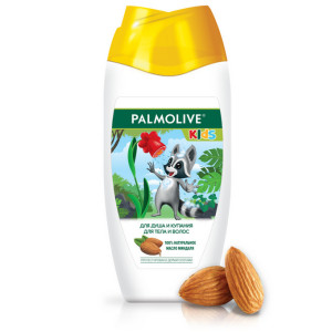 Гель для душа Palmolive Kids 2 в 1 для тела и волос с миндалем, для детей от 3 лет 250 мл - 1