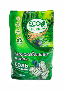 Соль для ванны Ecotherapy релаксирующая Хвоя и ягоды можжевельника 1 кг