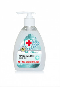 Крем-мыло жидкое Aura clean Антибактериальное дозатор 500 мл