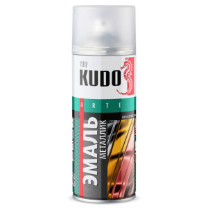 Эмаль Kudo Silver grain finish универсальная металлик оранжевая 520 мл