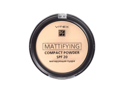 Пудра для лица Vitex Mattifying матирующая компактная SPF20 тон 03 Soft beige 15 мл - 1