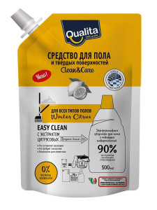 Моющее средство Qualita Winter Citrus для пола в мягкой упаковке 500 мл