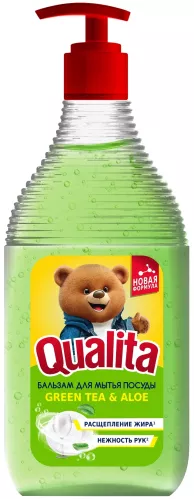 Средство для мытья посуды Qualita Green Tea&Aloe 500 мл – 1