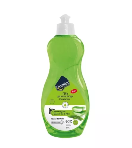 Средство для мытья посуды Qualita Green Tea&Aloe 500 мл – 1