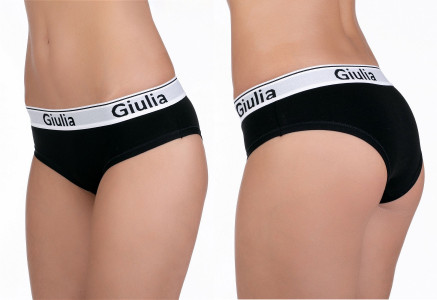 GIULIA COTTON SLIP 01 Слипы спорт L nero