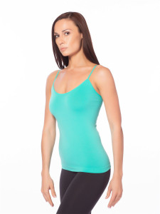 GIULIA CARACO Майка тонкие бретели L/XL green sea