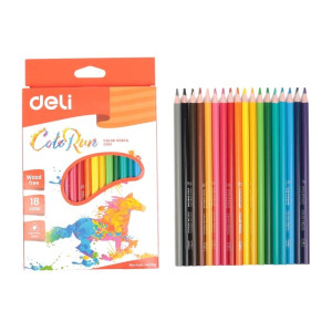Карандаши цветные Deli ColoRun трехгранные 18 цветов