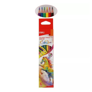 Карандаши цветные Deli ColoRun 6 цветов