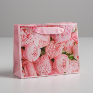 Пакет подарочный Китай For you,ламинированный горизонтальный 15×12×5.5 см